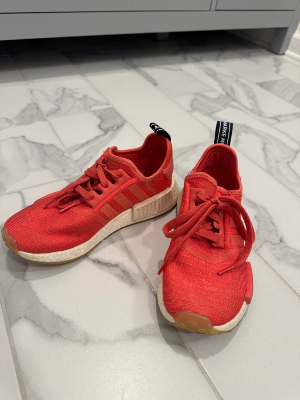 Adidas boost salmon tennis shoes